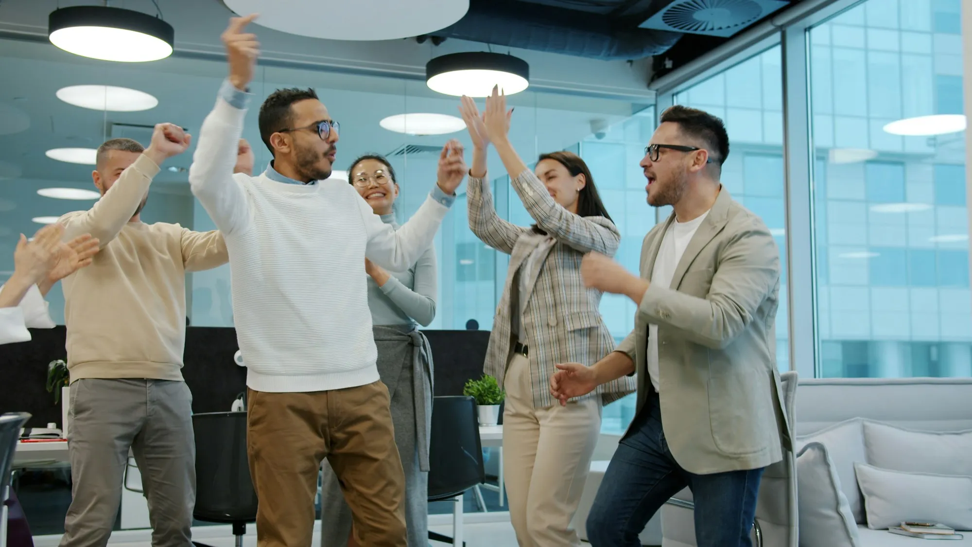 The HOMEH team together in the office