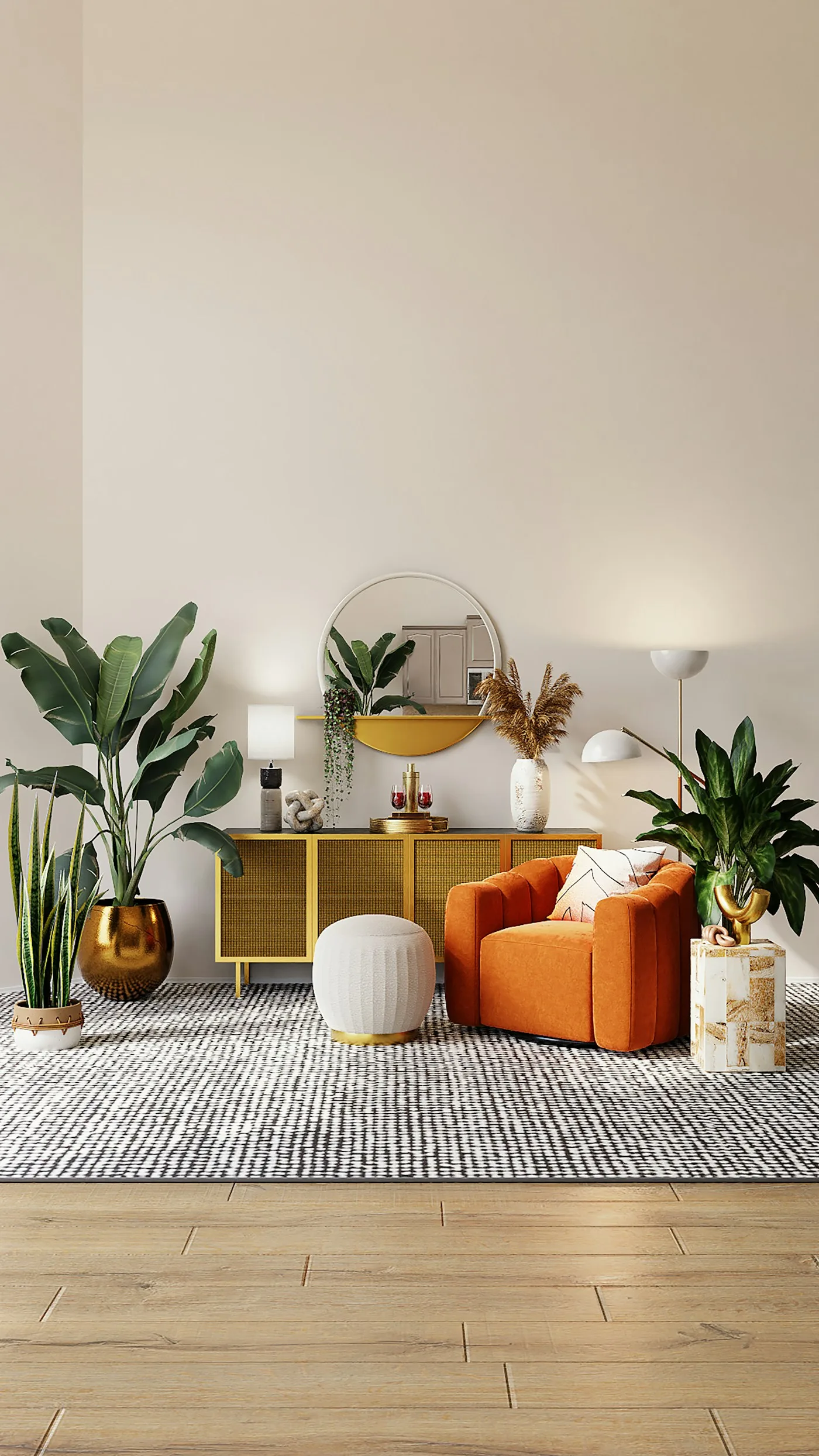 Staged living room ready for a fast HOMEH listing