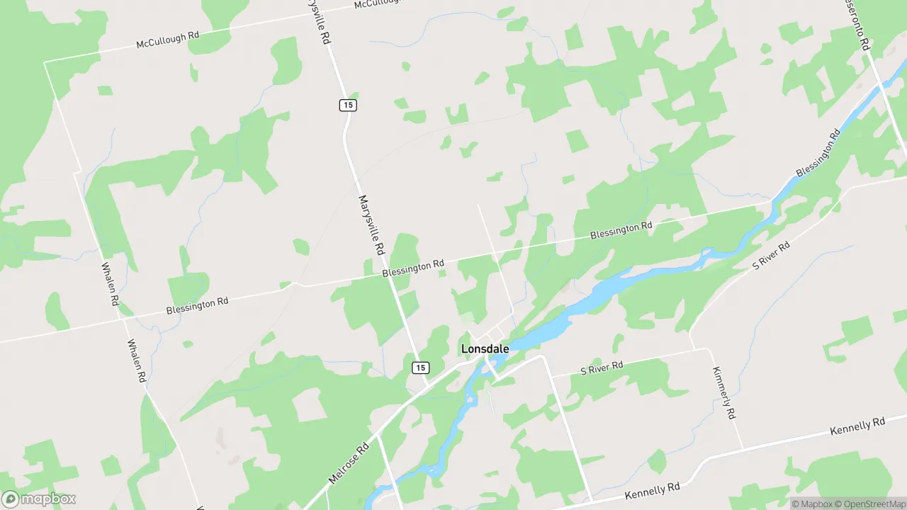 Street view in Marysville, Ontario