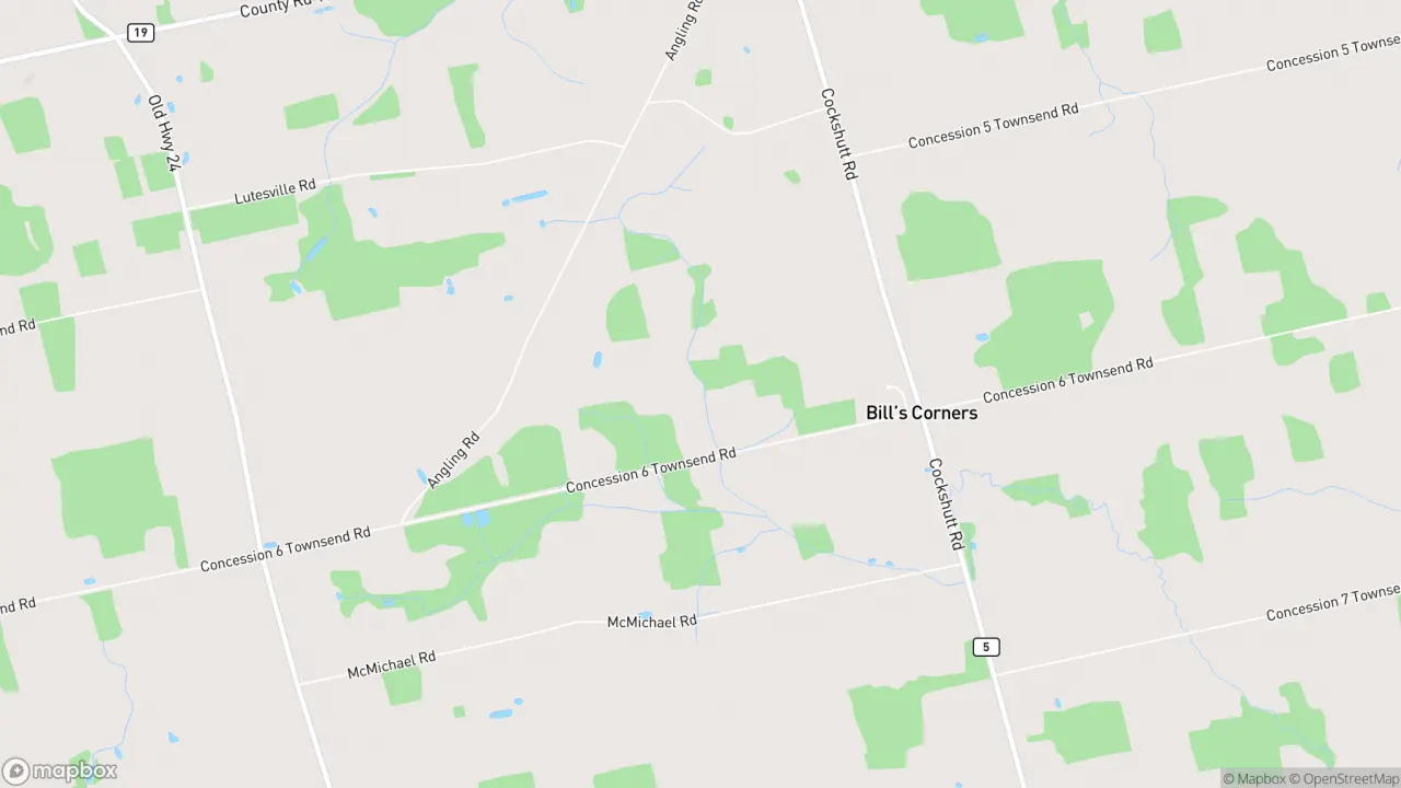 Street view in Wilsonville, Ontario
