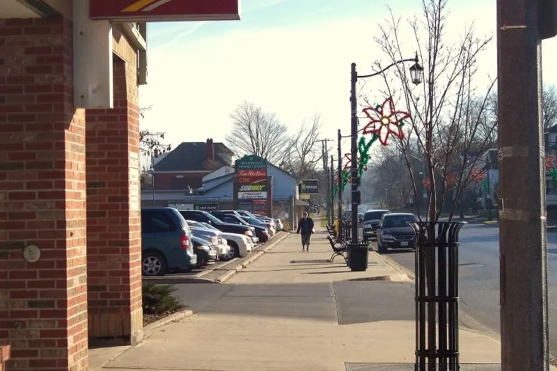 Street view in Lincoln, Ontario