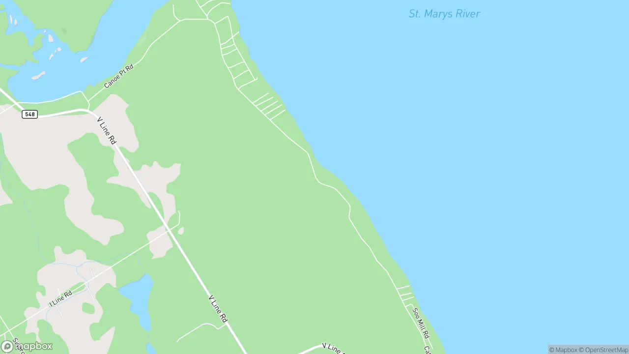 Street view in St. Joseph Island, Ontario