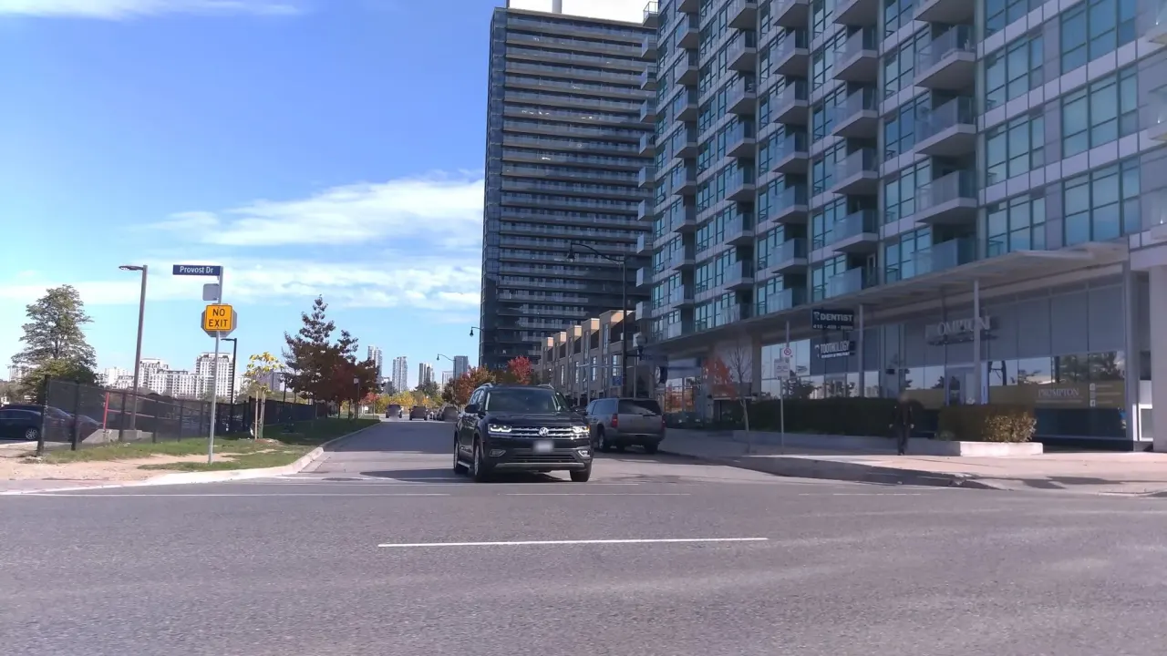 Street view in North York, Ontario
