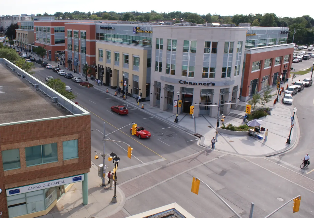 Street view in Waterloo, Ontario