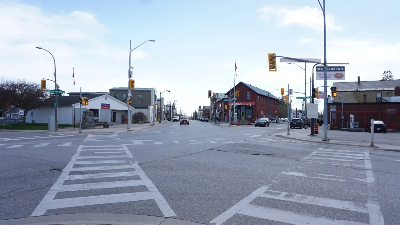 Street view in East Zorra, Ontario