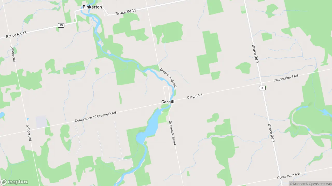 Street view in Cargill, Ontario