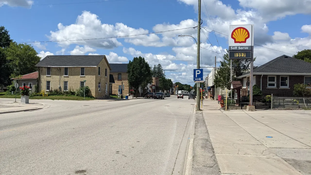 Street view in Mildmay, Ontario