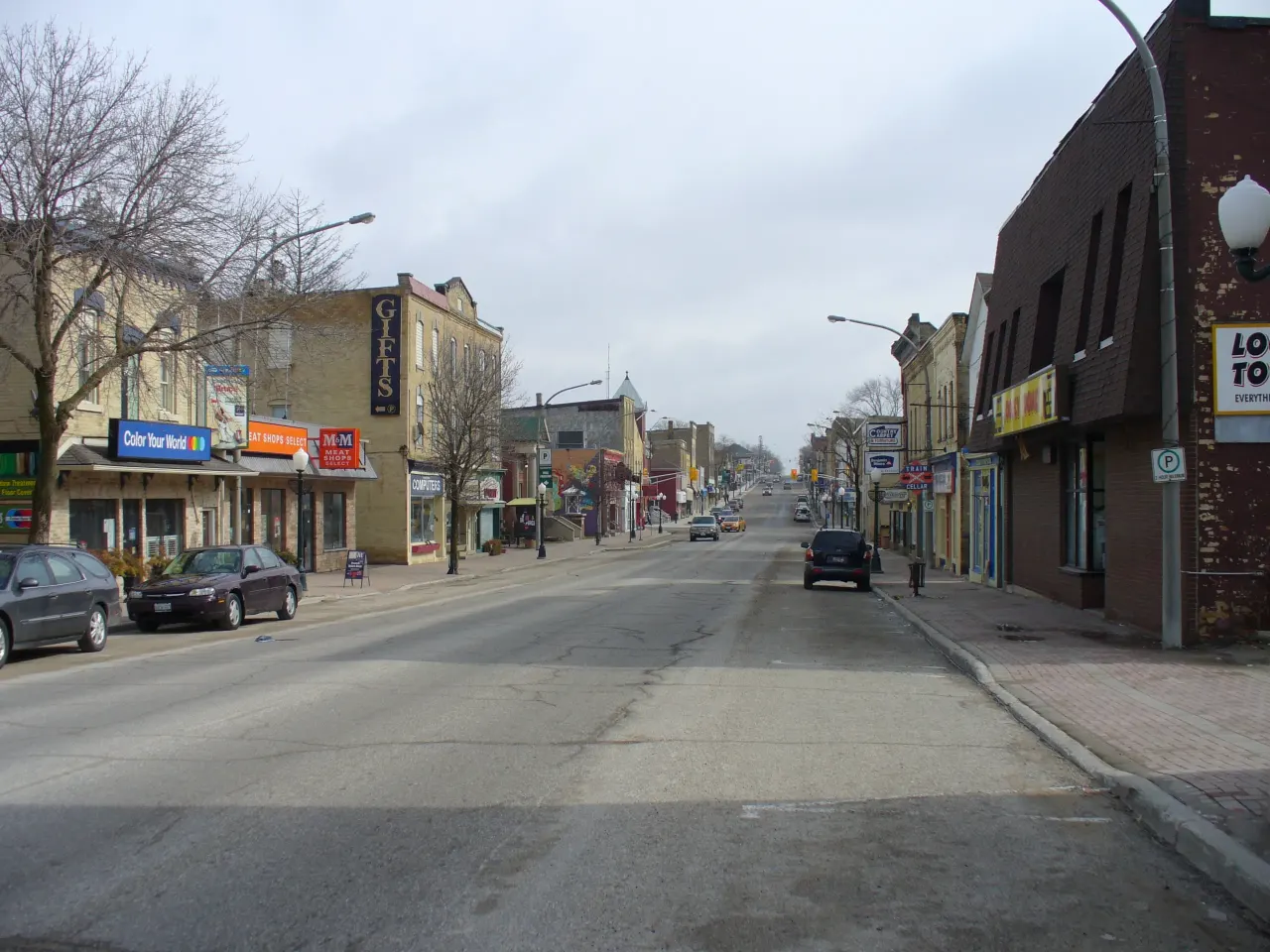 Street view in Wellington North, Ontario