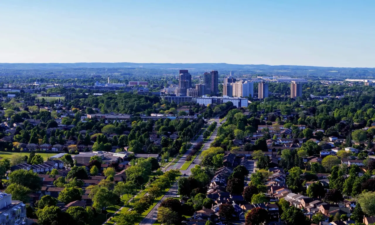 Street view in Ajax, Ontario