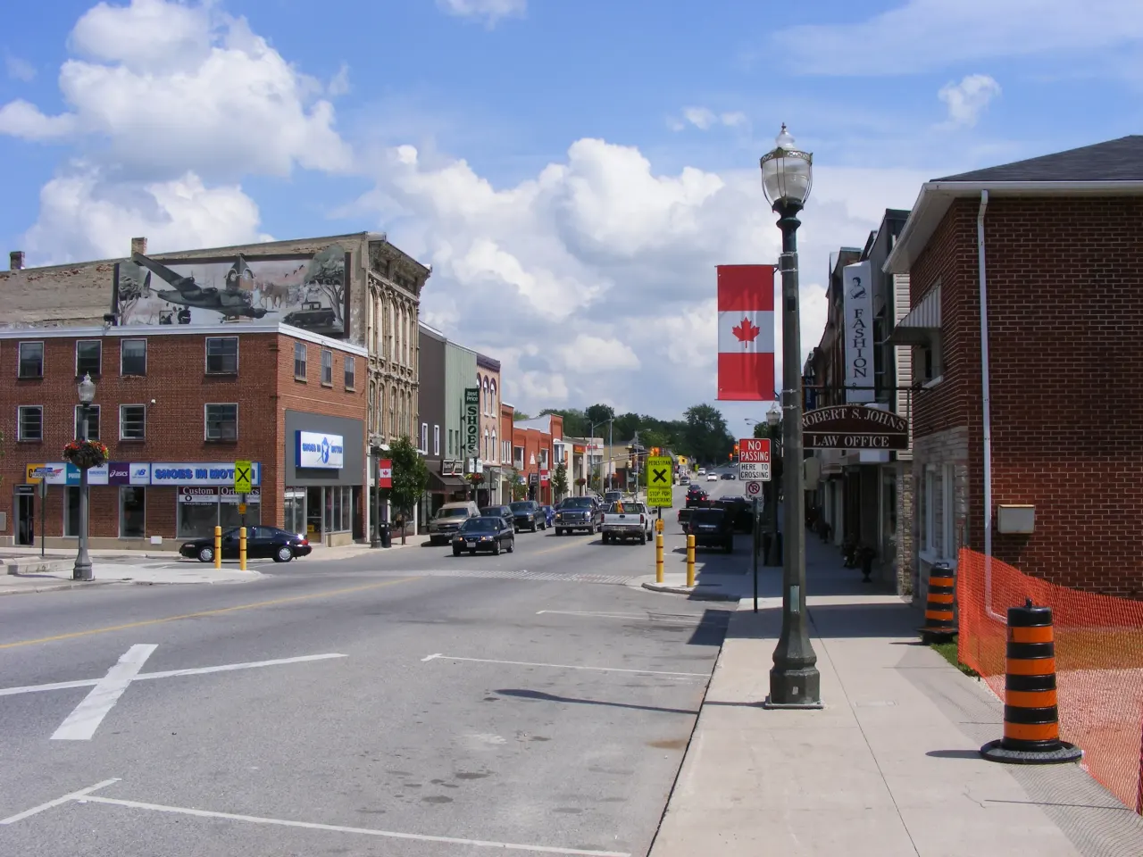 Street view in North Perth, Ontario
