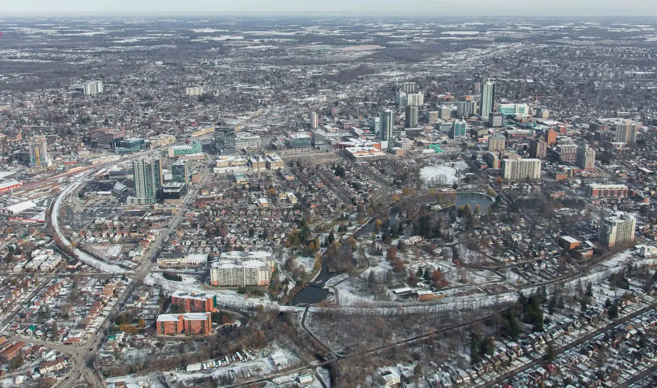 Street view in Kitchener, Ontario