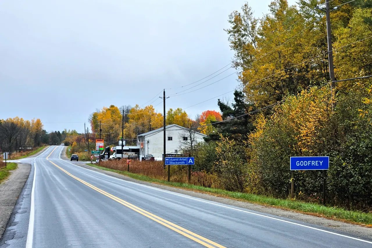 Street view in Godfrey, Ontario