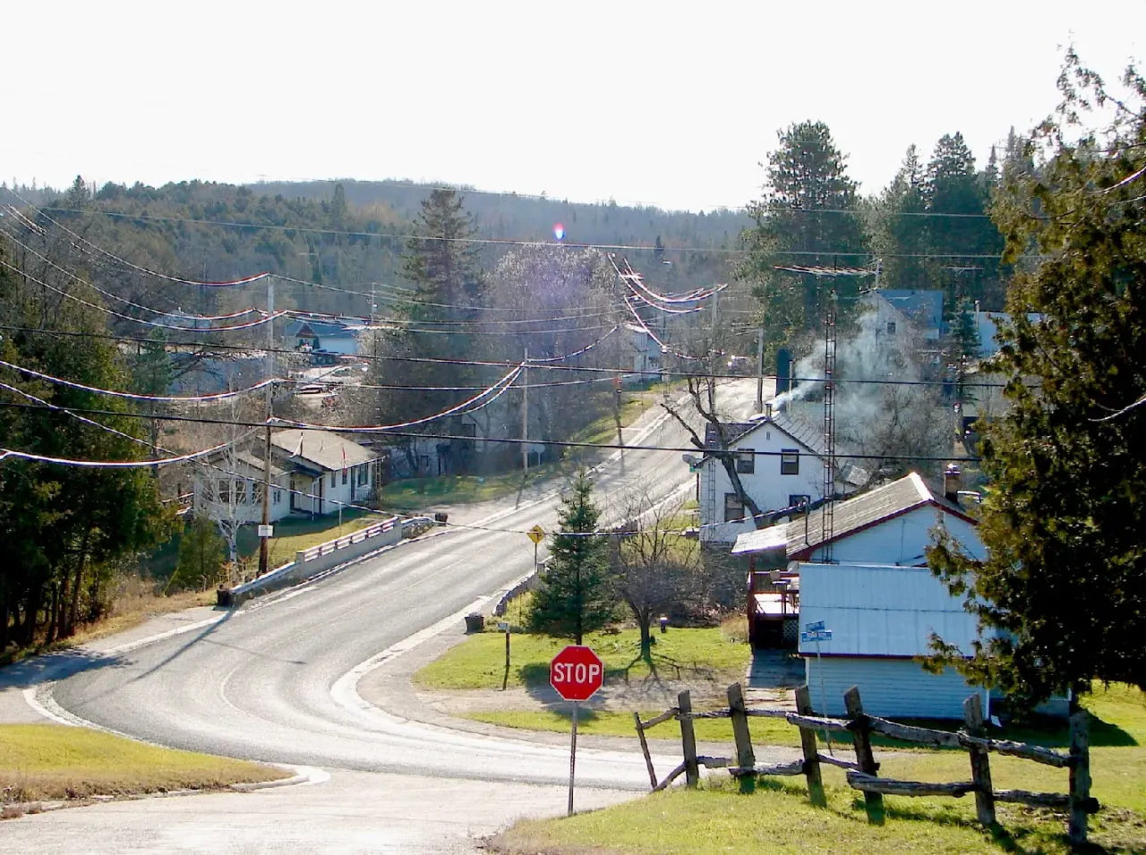 Street view in Plevna, Ontario