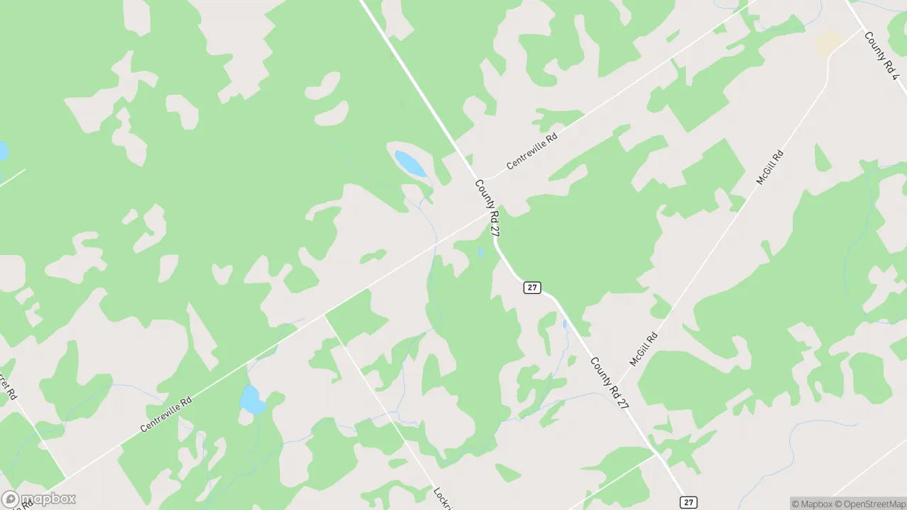 Street view in Centreville, Ontario