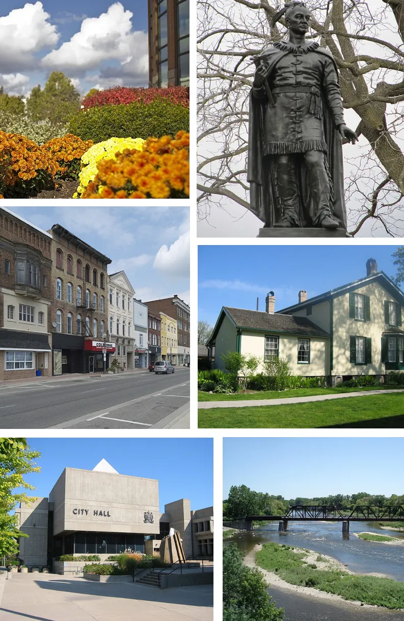 Street view in Brantford, Ontario