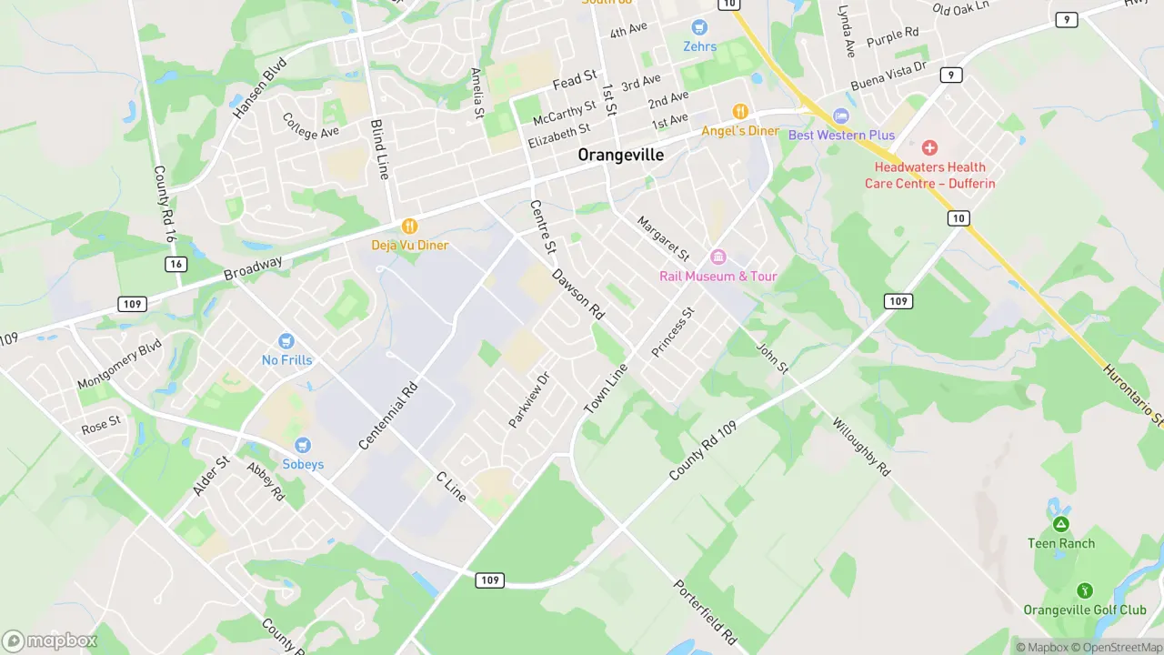 Orangeville, Orangeville — HOMEH neighbourhood guide